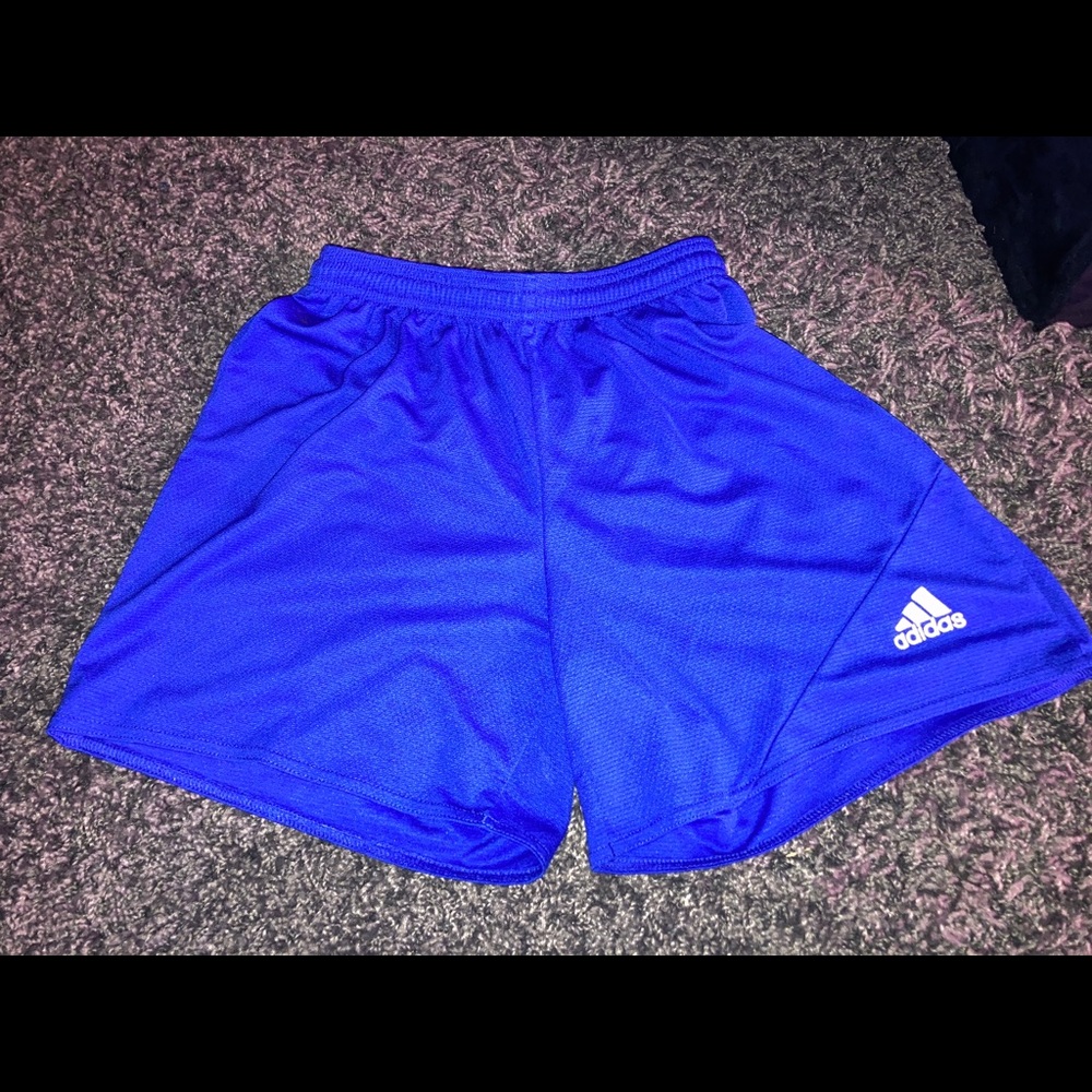 Adidas soccer shorts blue